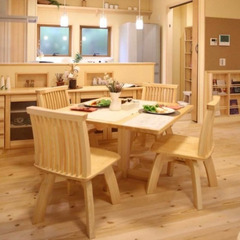 【新品未使用】赤松回転チェア　天然松使用　木の椅子　木の家具