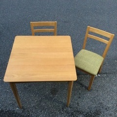 【2セットあります】ニトリの椅子3脚&テーブルセット【F00418】