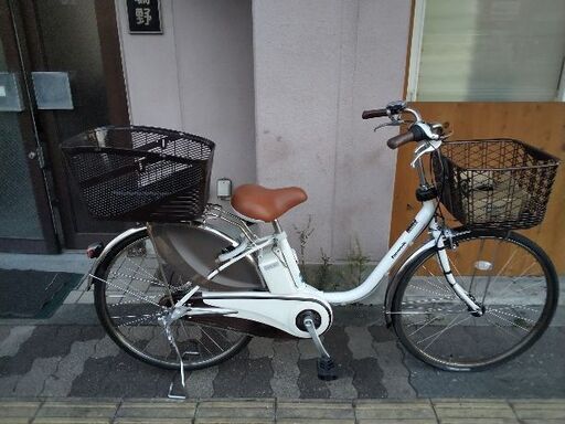 [Panasonic]ViVi DX 26吋電動アシスト自転車 16Ahバッテリー+充電器+キー2本付き(ホワイトパールクリア)