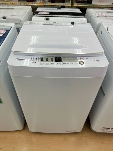 ハイセンス　5.5kg　全自動洗濯機　HW-E5504　2021年製