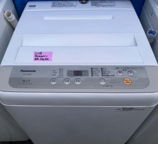 洗濯機13  Panasonic 2018年製 5kg 大阪府内全域配達無料 設置動作確認込み 保管場所での引取は値引きします