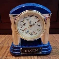 【アンティーク】ELGIN 鳥 置時計