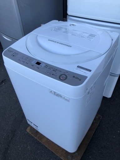 福岡市内配送設置無料　シャープ SHARP ES-GE6B-W [全自動洗濯機(6.0kg) ホワイト系]