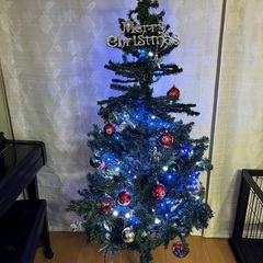 クリスマスツリー160cm LEDライト&飾り付き