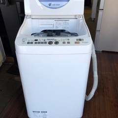 福岡市内配送無料　シャープ SHARP ES-TG55L-A [たて型洗濯乾燥機（5.5kg） ブルー系]