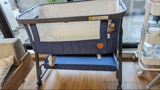 HZDMJ ベビーベッド ネイビー コンパクト(箱・バッグ付)/ Baby Bed Compact