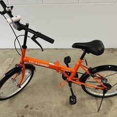 オレンジ折りたたみ自転車🍊