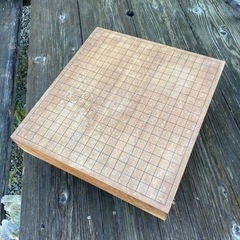 足付き　碁盤　囲碁版　木製　ヘソ有り　板目木裏　30号