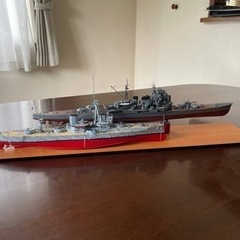 【ネット決済】日本海軍　重巡洋艦　鳥海　艦船模型　完成品　アクリ...