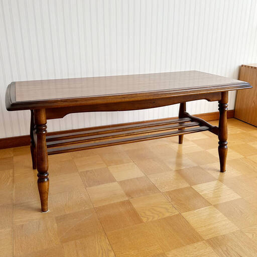 T204 オールド カリモク karimoku コロニアル 木製 センターテーブル リビングテーブル