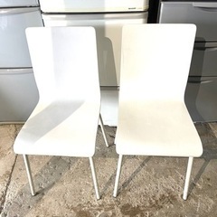 2脚セット ホワイト イス 椅子 