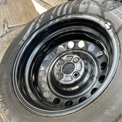 【購入者決定】冬タイヤ　値下げ、運搬可【アクア、ヤリス、フィールダーなどに適応】アルミとスタッドレス4本組み