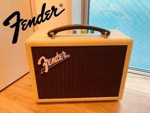 美品 Fender INDIO Bluetooth スピーカー BLONDE 60wクラス バッテリーNG フェンダー ギターアンプ風デザイン ウーファー ツイーター内蔵