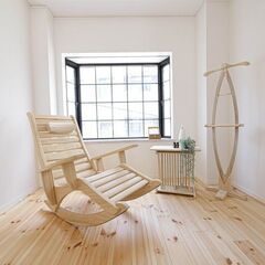 新品未使用】桐ロッキングチェア 木の椅子 木の家具