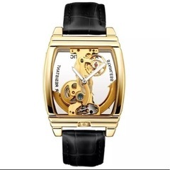 新春大セール　人気腕時計　文字盤スケルトン　ゴールド　シルバー　モテアイテム　モテファッション　オシャレアイテム　プレゼント　ギフト　贈り物　