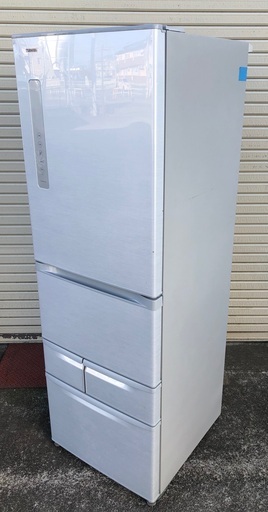 【地域限定 送料無料】2014年製 東芝 5ドア冷蔵庫 426L GR-G43G(SS) R5-0039