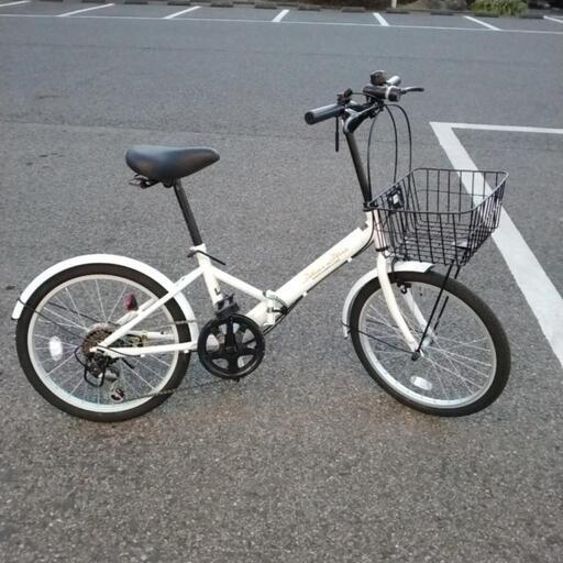 折りたたみ自転車 白 20インチTJ2586
