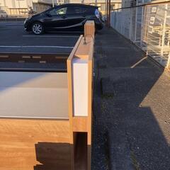 北欧スタイル 照明チェストベッドフレーム シングル