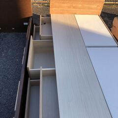 北欧スタイル 照明チェストベッドフレーム シングル