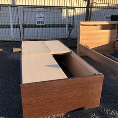 省スペースベッドフレーム ショート ダークブラウン