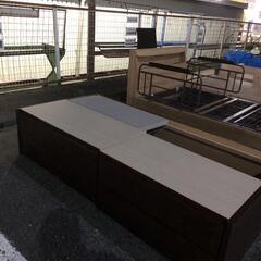 省スペースベッドフレーム ショート ダークブラウン