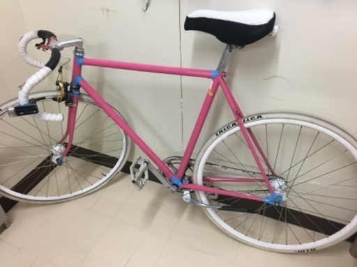 ピストバイク　自転車　ピンク