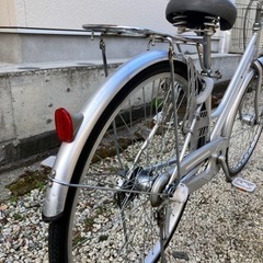 515、ママチャリ27インチシルバー