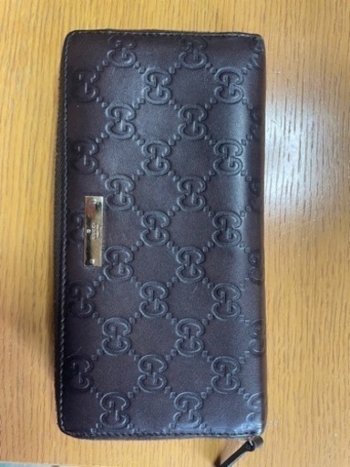 【美品】グッチ　GUCCI 長財布　ダークブラウン