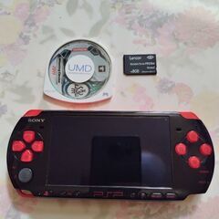 SONY  PSP-3000　バッテリーパック無　ゲームソフト付【2】