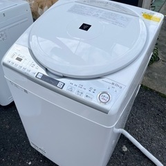 【洗濯機】SHARP大型8kg穴なし槽乾燥機付き！安い！
