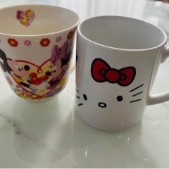 ディズニー ミッキーミニー サンリオ キティ マグカップ コップ 2個