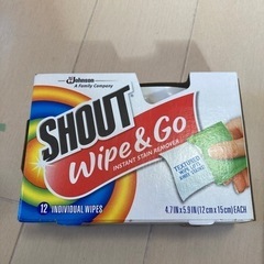 日本未発売 SHOUT wipe&Go シミ抜き 1箱（12シー...