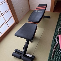 【自宅ですぐトレーニングができます！】ハーフラック＋バーベルプレート110kg（シャフト付き）＋アジャスタブルベンチ＋マット一式