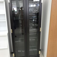 ☆ジモティ割あり☆ 収納棚 ダークブラウン H190×D40.5×W80 クリーニング