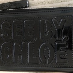 SEE BY CHLOE(クロエ) ☆エナメル財布/黒