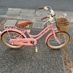 ブリヂストン　HACCHI 18インチ ピンク　子供自転車