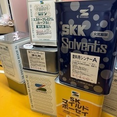 塗料　シンナー　硬化剤など　diyにいかがですか？