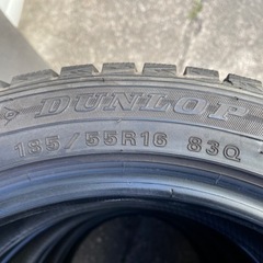 1229-1)工賃込！185/55R16 ダンロップスタッドレス中古4本セット！山あり！WM01