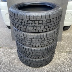 1229-1)工賃込！185/55R16 ダンロップスタッドレス中古4本セット！山あり！WM01