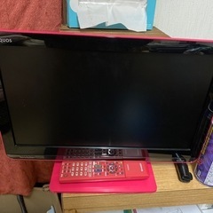 小型　テレビ　ピンク