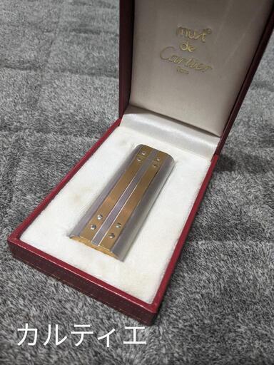 【専用箱つき】カルティエ　Cartier　サントス　ゴールド・シルバー　ライター\n