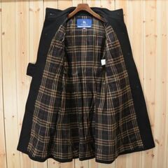 美品　バーバリー BURBERRY ブルーレーベル レディース アンゴラ カシミヤ混 ハイネック コート 36(S) ブラック