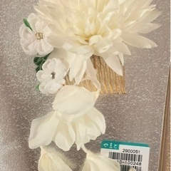 髪飾り　成人式　卒業式　白　花