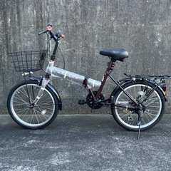 【ほぼ未使用】20インチ自転車　ミニベロ　シマノ6段ギア