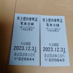 【ネット決済】東武鉄道　株主優待乗車証