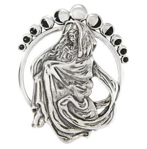 ペンダントヘッド MM: Silver Moon Phase Goddess Pendant