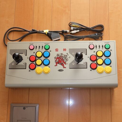 シグマ電子 雷神 アーケードゲーム基板用コントロールボックス BOX 21ピンRGBケーブル 付属 JAMMA 2P 対戦 格闘ゲーム