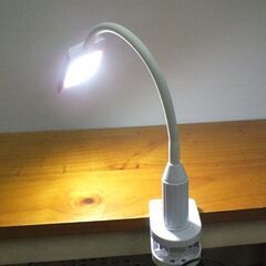 オーム電機 LEDデスクランプ クランクタイプ