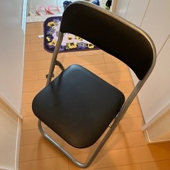 折りたたみパイプ椅子　黒