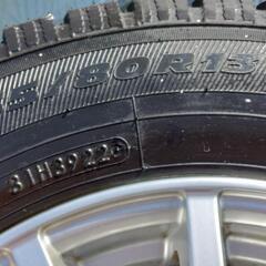 【雪予報】未使用タイヤ155/80R13未使用スタッドレスタイヤ(2022年39週製)＆中古アルミホイール4本セット
